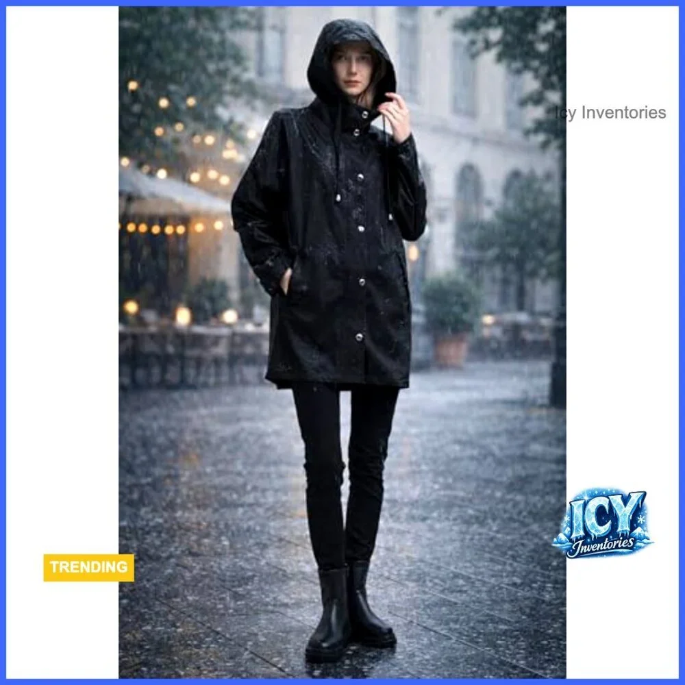 Lightweight Waterproof Rain Jacket Women Packable Hooded Windbreaker